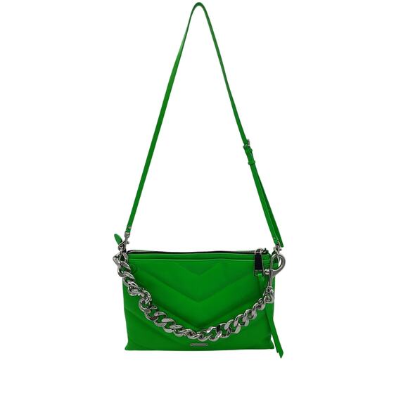 Rebecca Minkoff 'Edie' Green Leather Maxi Crossbody Bag - Picture 2 of 5